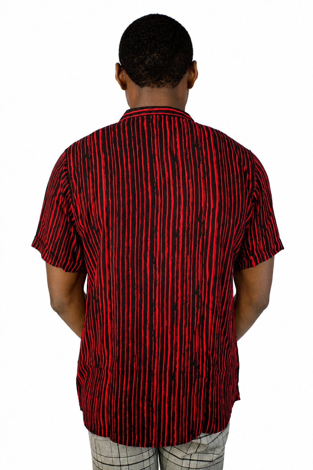 Chemise hawaïenne à rayures verticales