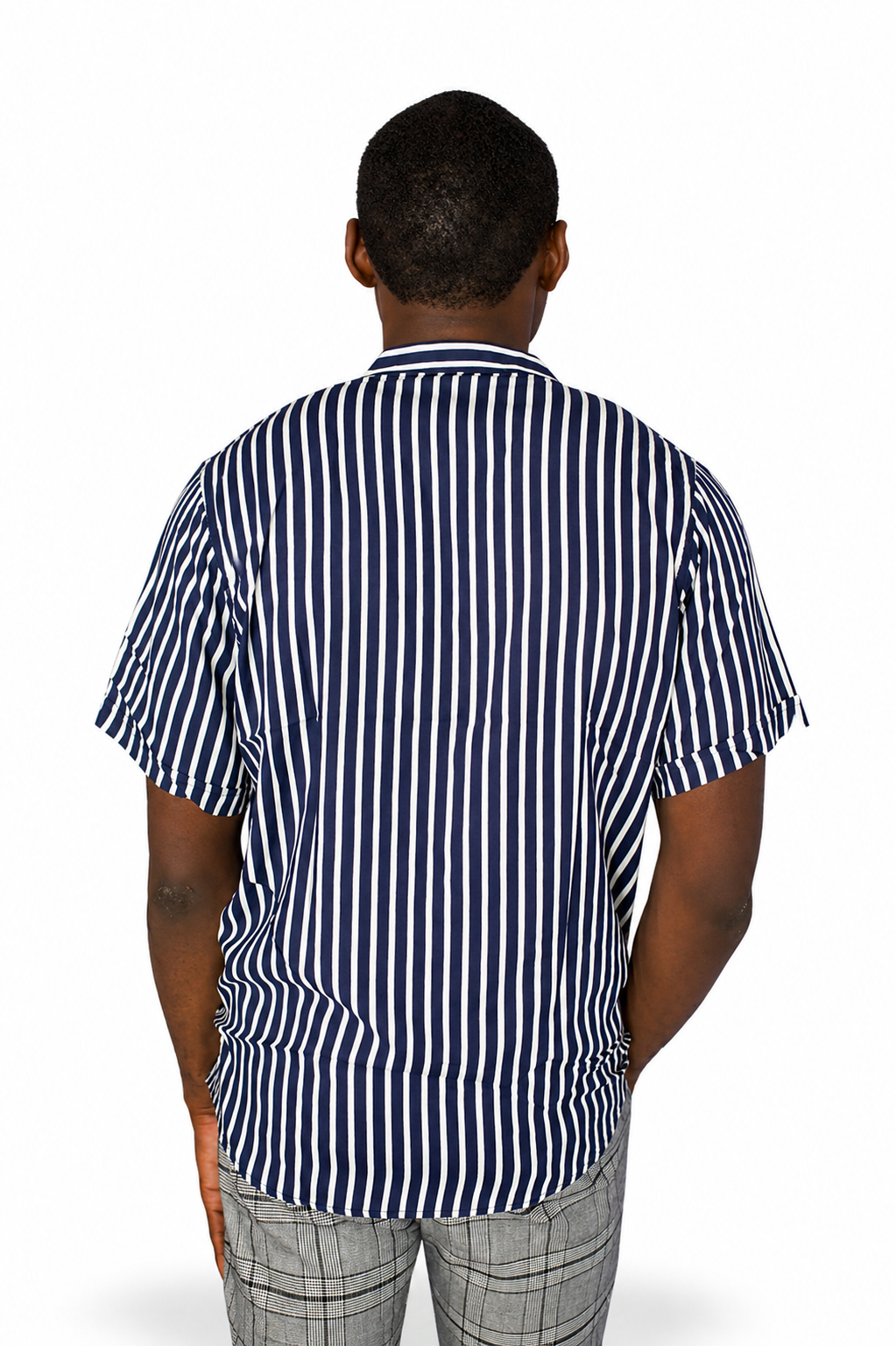 Chemise hawaïenne à rayures verticales